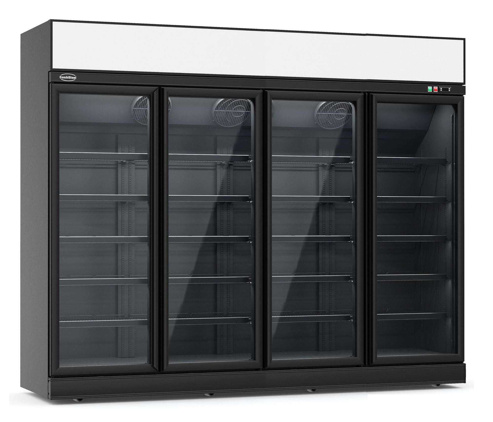 Réfrigérateur 4 portes en verre 2508x710x2092 mm 2060 L 0.66 kW Combisteel - vue 2 - Armoire à boissons pro CHR - Cuistéo
