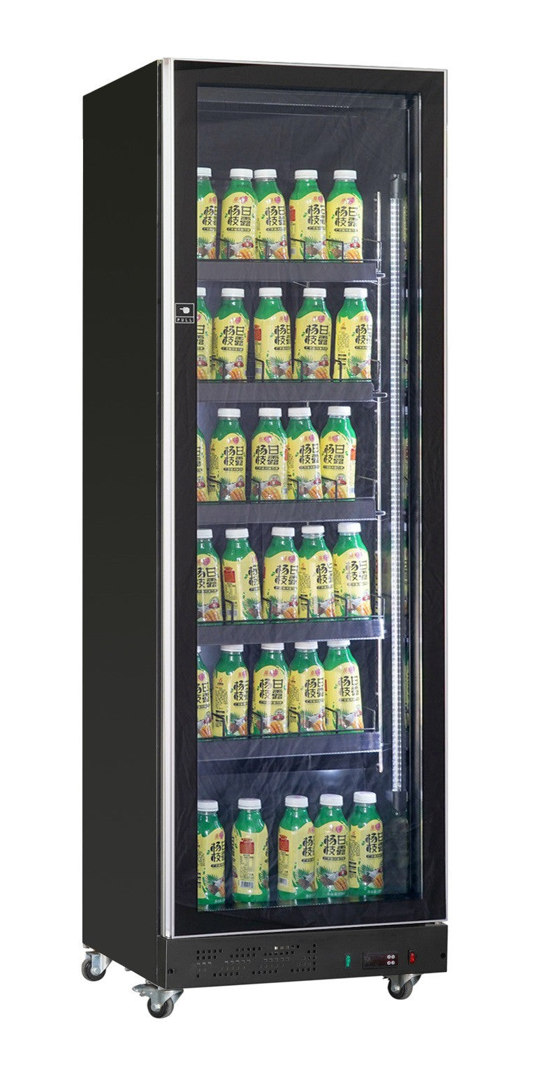 Réfrigérateur 1 porte en verre noir 620x600x1980 mm 387 L 0.375 kW Combisteel - vue 2 - Armoire à boissons pro CHR - Cuistéo