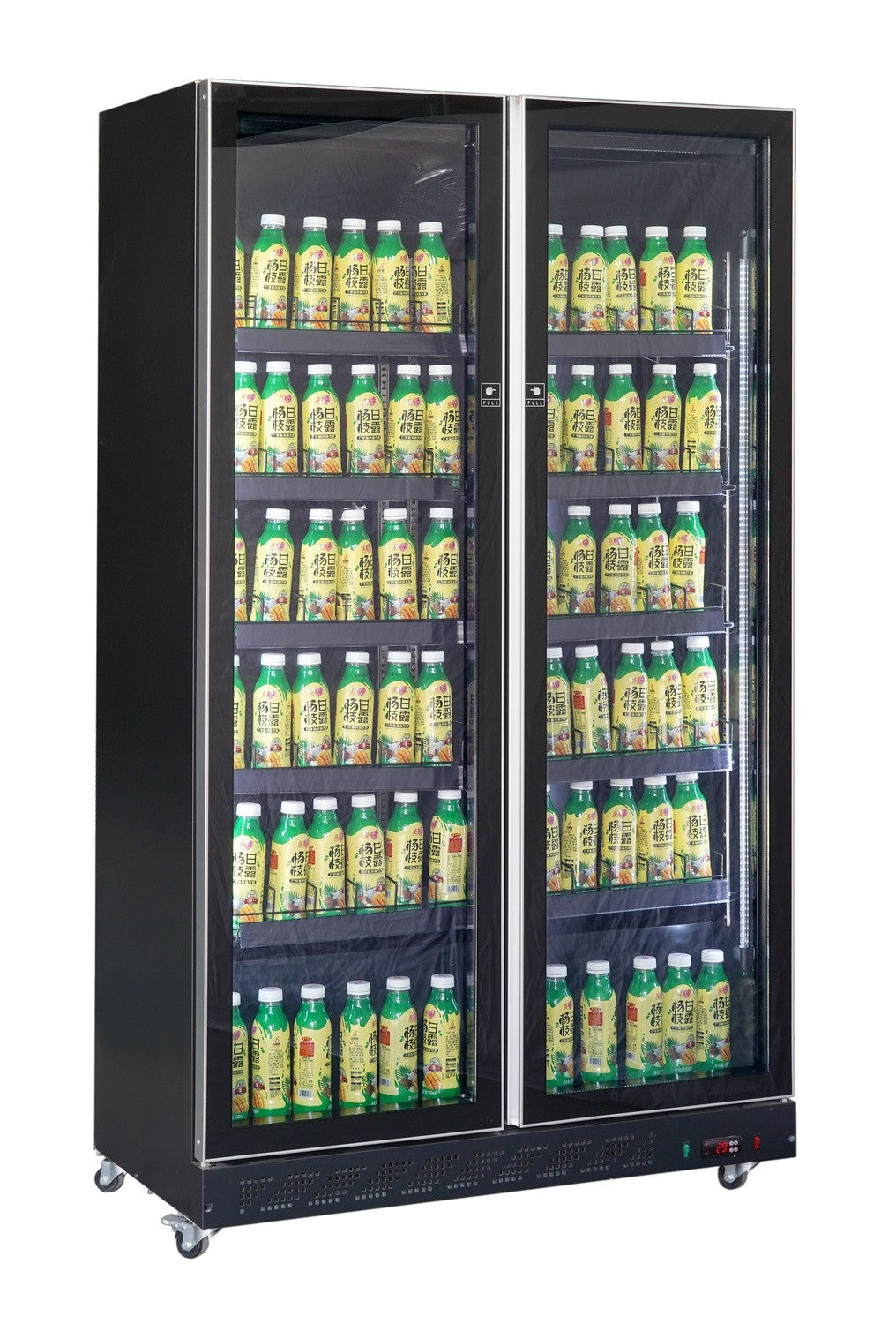 Réfrigérateur 2 portes en verre noir 1100x600x1980 mm 758 L 0.475 kW Combisteel - vue 2 - Armoire à boissons pro CHR - Cuistéo