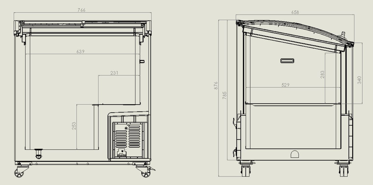 Congélateur bahut couvercle en verre 198 l 767x659x879 mm 0.1 kW Combisteel - vue 18 - Réfrigérateur congélateur de supermarché pro CHR - Cuistéo