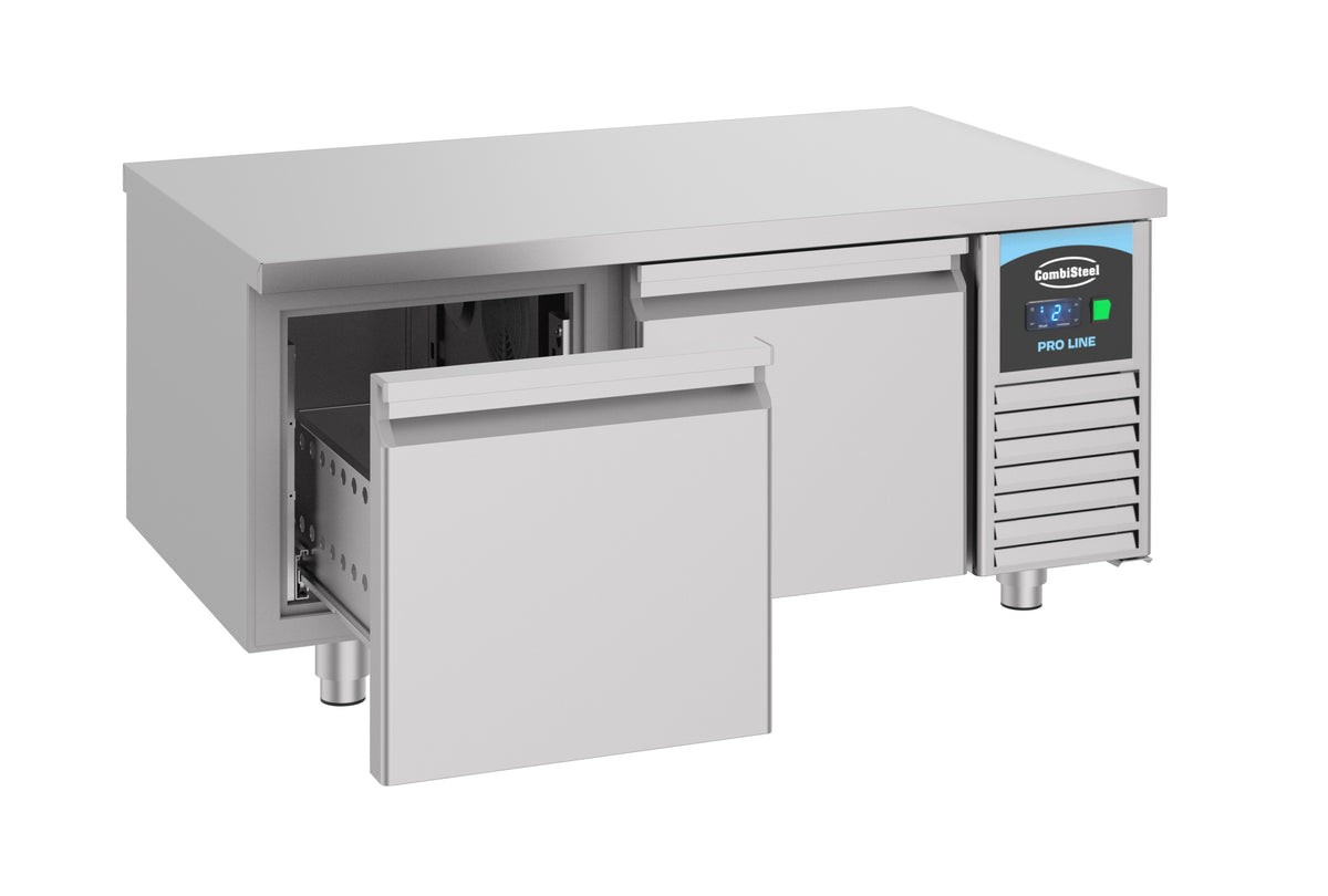 Table réfrigérée 600 haute 2 tiroirs inox 1200x700x600 mm 180 L 0.17 kW Combisteel - vue 5 - Soubassement Réfrigéré pro CHR - Cuistéo