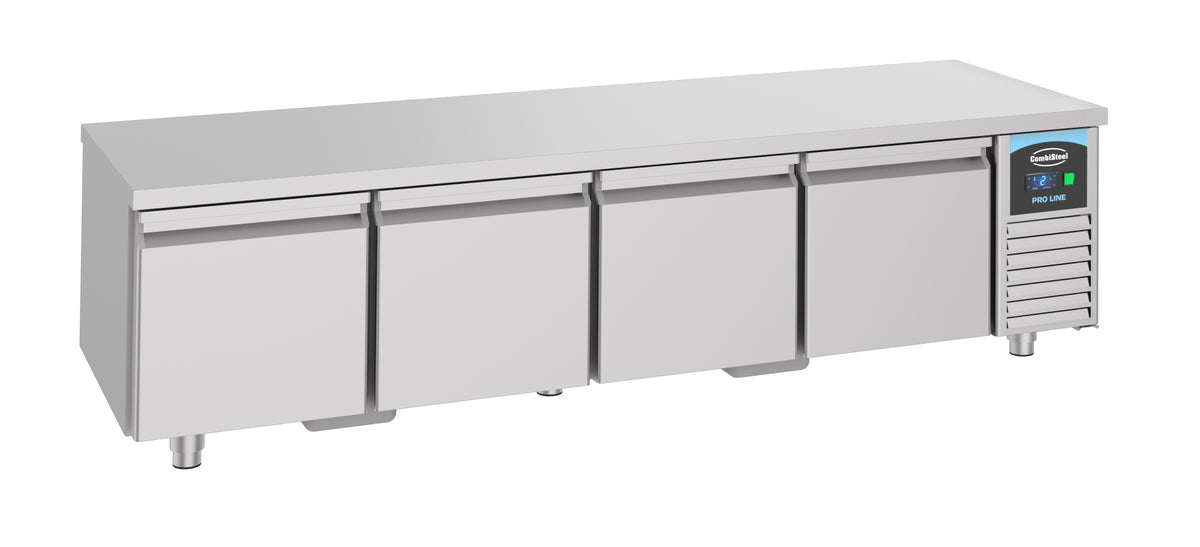 Table réfrigérée 600 haute 4 tiroirs inox 2130x700x600 mm 360 L 0.35 kW Combisteel - vue 4 - Soubassement Réfrigéré pro CHR - Cuistéo