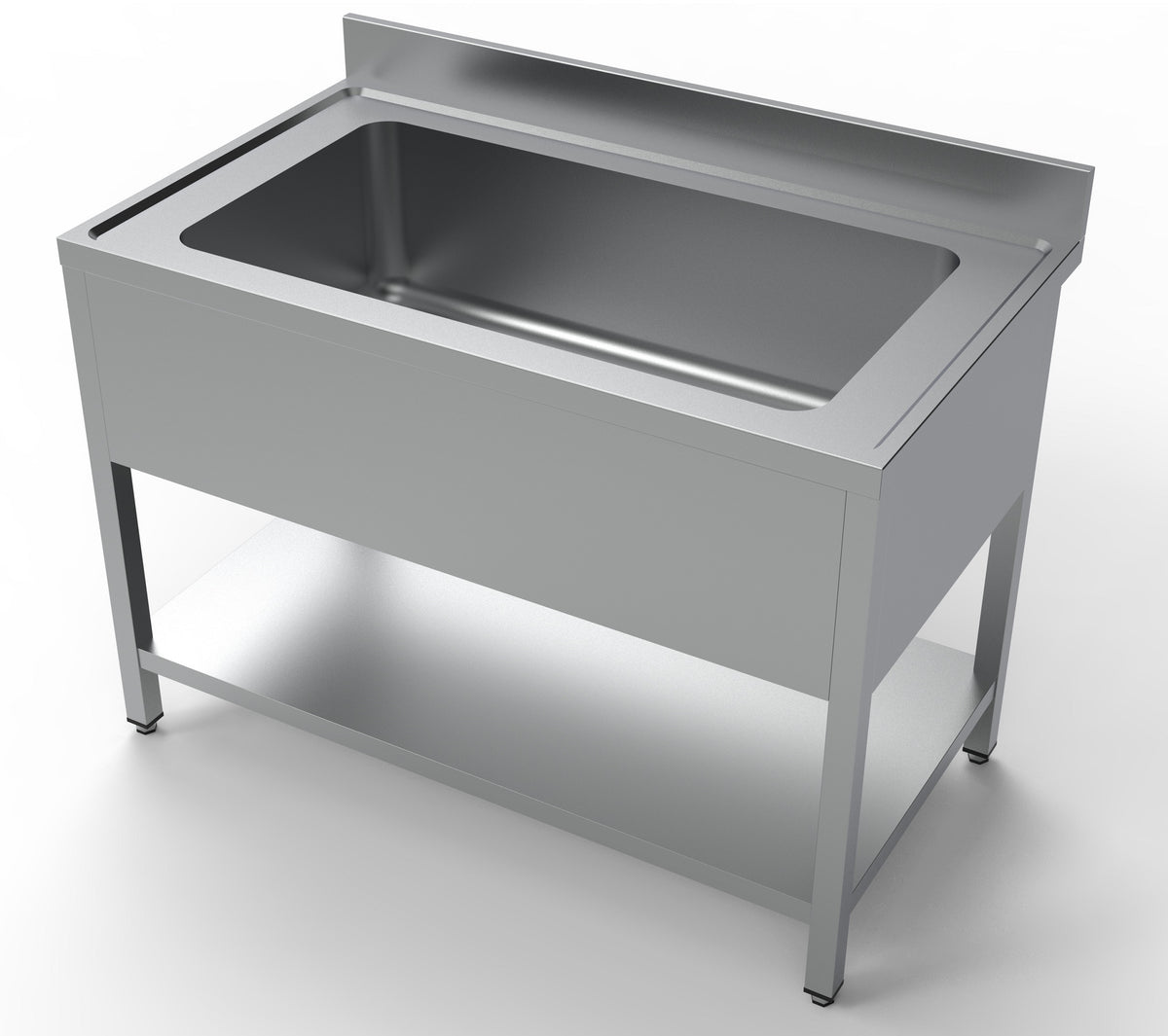Bloc-évier 1200 960x700x300 mm Combisteel - vue 3 - Table inox avec étagère pro CHR - Cuistéo