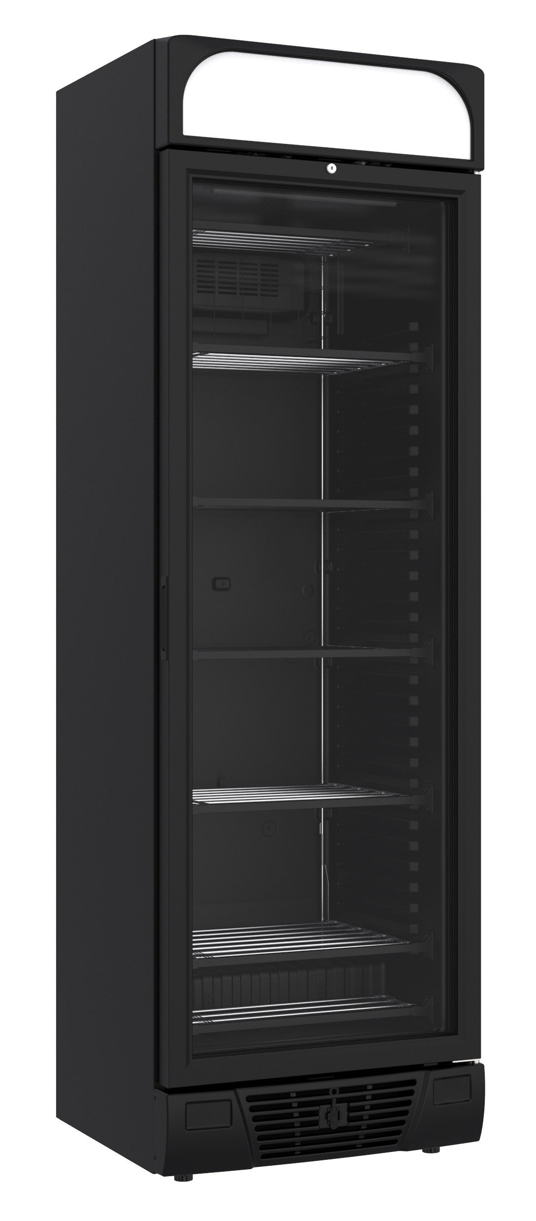 Congélateur professionnel 1 porte en verre noir 382L éclairage LED refroidissement statique verrouillable 640x670x2058 mm 0.67 kW Combisteel - vue 3 - Armoire réfrigérée négative pro CHR - Cuistéo