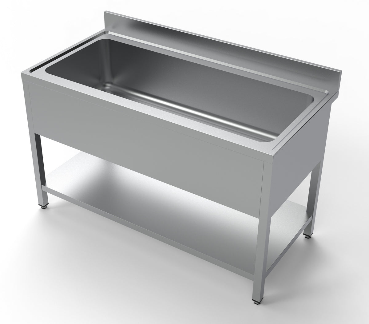Bloc-évier 1400 1280x700x300 mm Combisteel - vue 3 - Table inox avec étagère pro CHR - Cuistéo