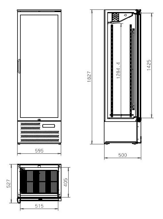 Réfrigérateur de bar haute mvc-458 900x515x1820 mm 420 L 0.38 kW Combisteel - vue 12 - Armoire à boissons pro CHR - Cuistéo