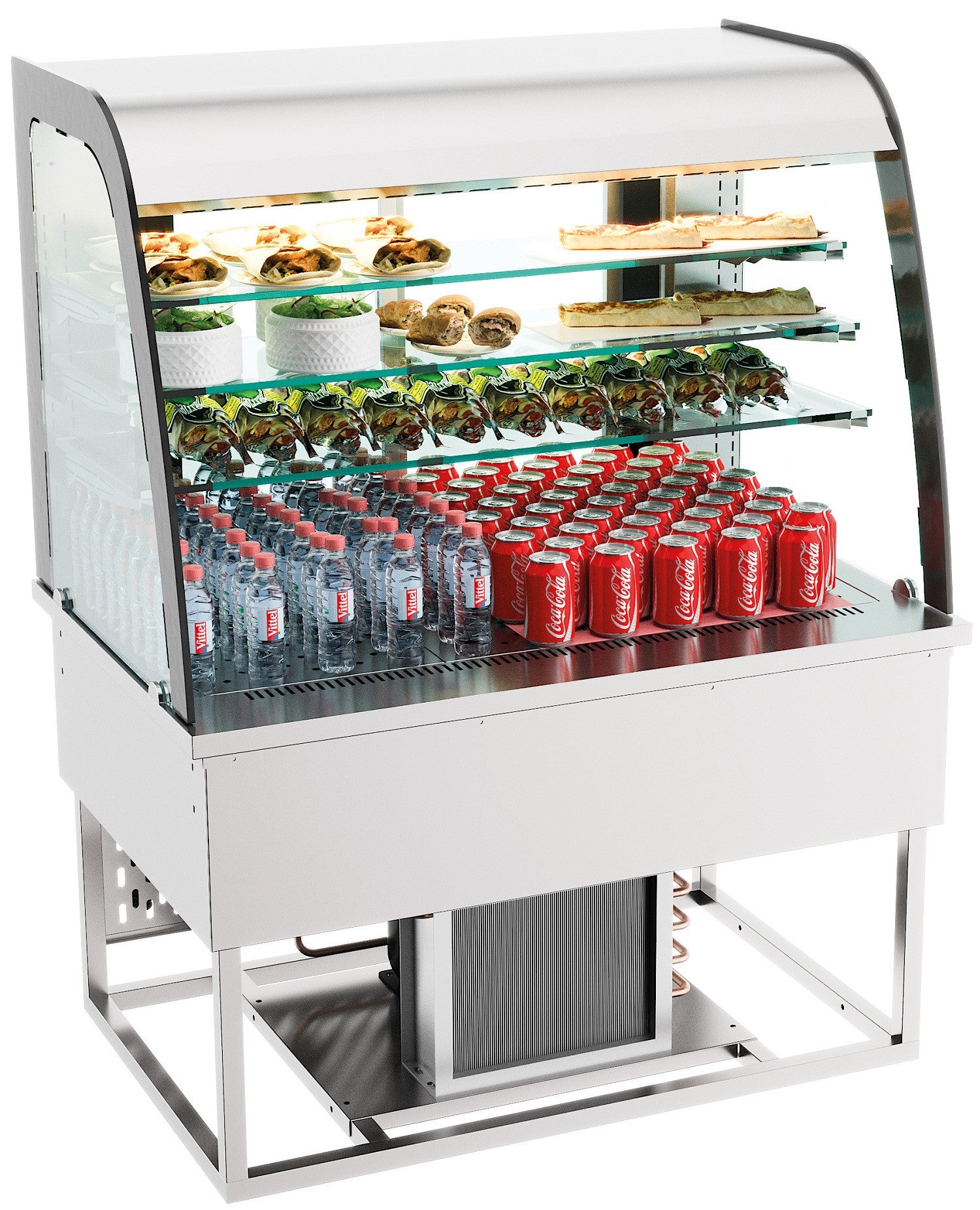 Drop-in vitrine réfrigérée 140l ouvert 1100x700x850 mm 0.75 kW Combisteel - vue 2 - Plan Réfrigéré Drop-In pro CHR - Cuistéo