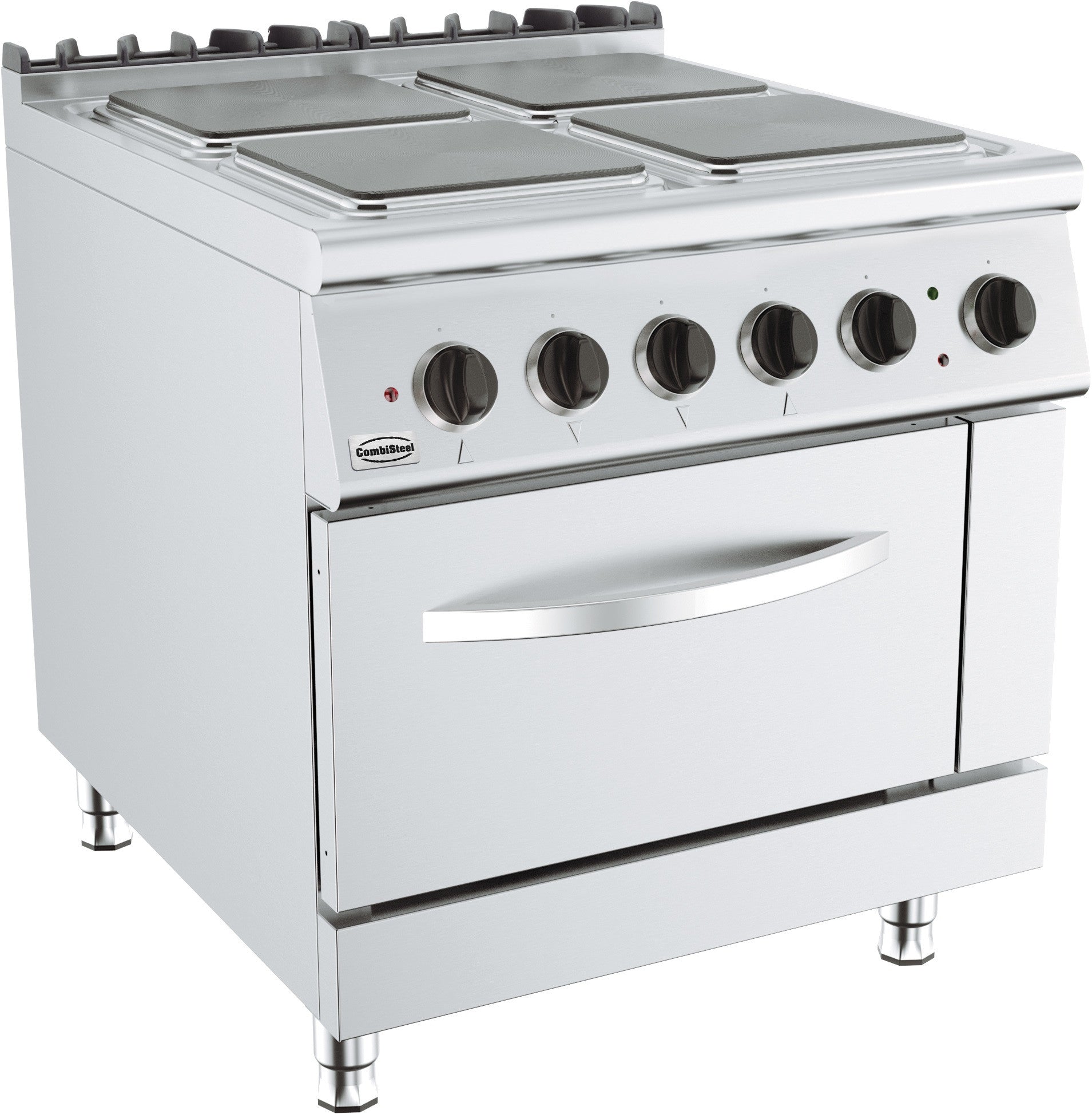 Cuisinière électrique 4 plaques avec four électrique 800x900x900 mm 18 kW Combisteel - vue 2 - Four mixte pro CHR - Cuistéo