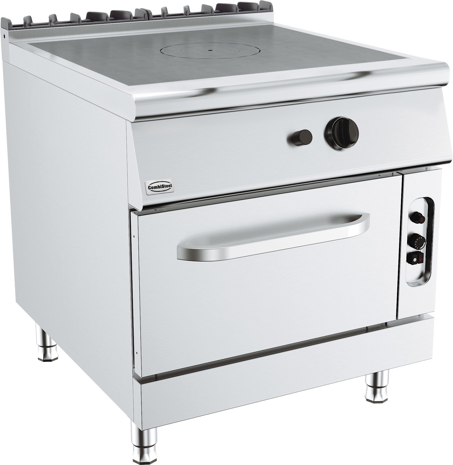 Cuisiniere plaques coup de feu avec four a gaz 800x900x900 mm 11 kW Combisteel - vue 2 - Four mixte pro CHR - Cuistéo