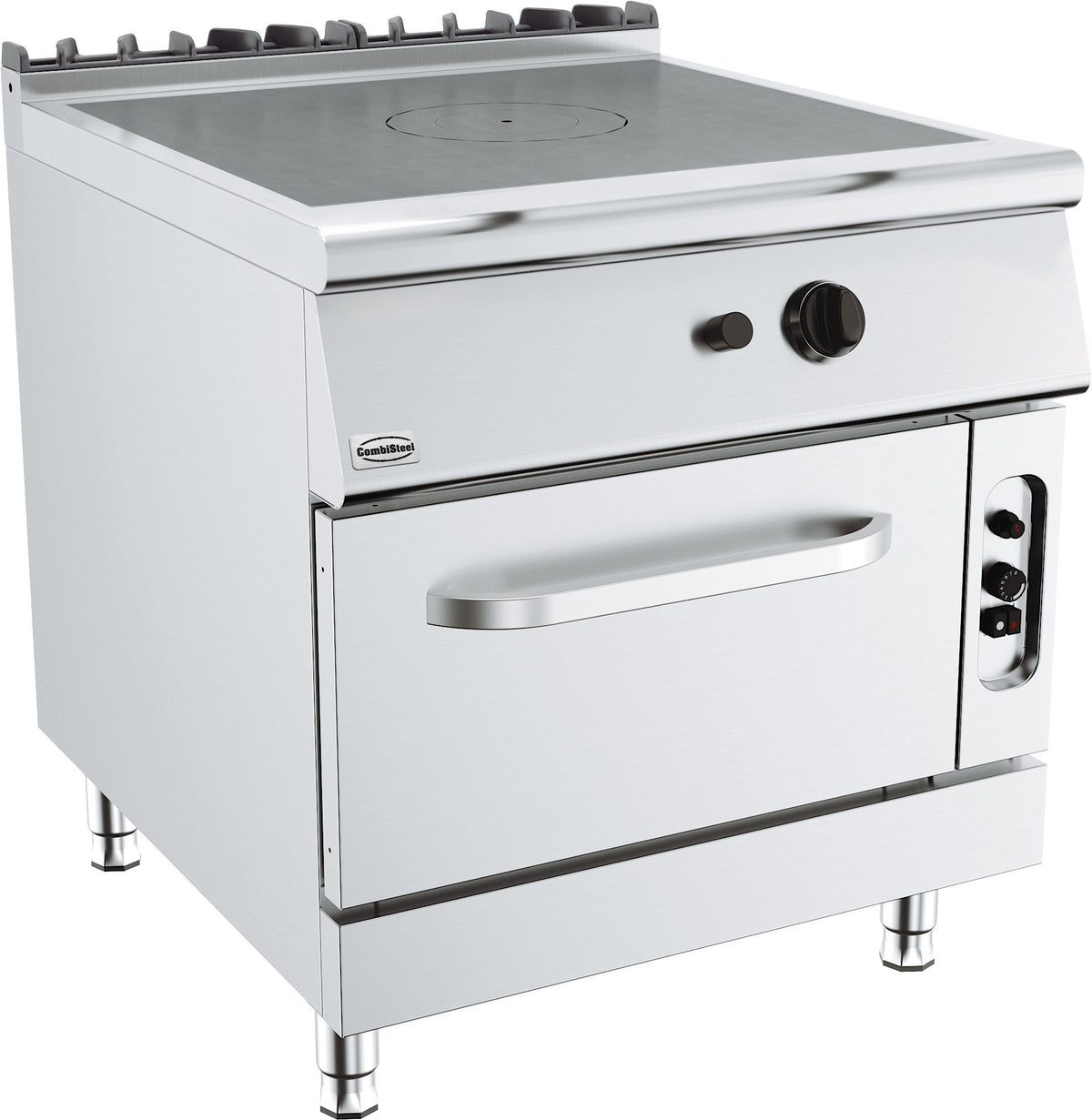 Cuisiniere plaques coup de feu avec four a gaz 800x900x900 mm 11 kW Combisteel - vue 2 - Four mixte pro CHR - Cuistéo