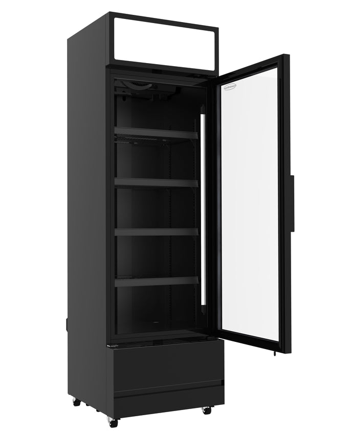 Réfrigérateur porte en verre 360L avec éclairage LED 4 grilles réglables refroidissement renforcé 610x610x1973 mm 0.285 kW Combisteel - vue 12 - Armoire réfrigérée positive pro CHR - Cuistéo