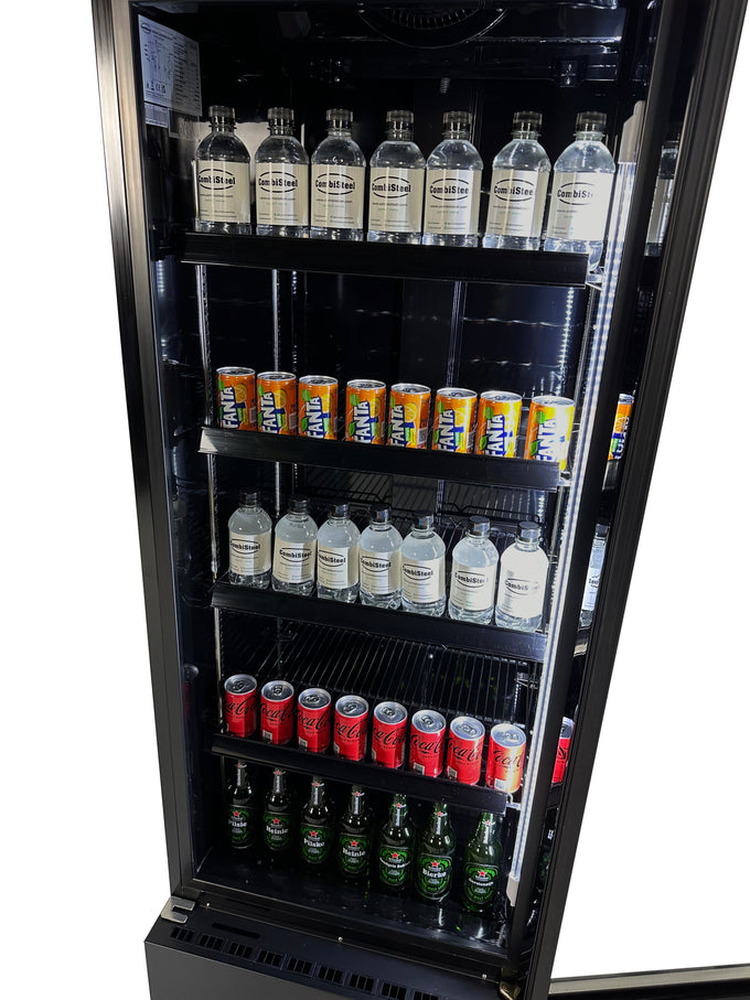 Réfrigérateur porte en verre 360L avec éclairage LED 4 grilles réglables refroidissement renforcé 610x610x1973 mm 0.285 kW Combisteel - vue 18 - Armoire réfrigérée positive pro CHR - Cuistéo