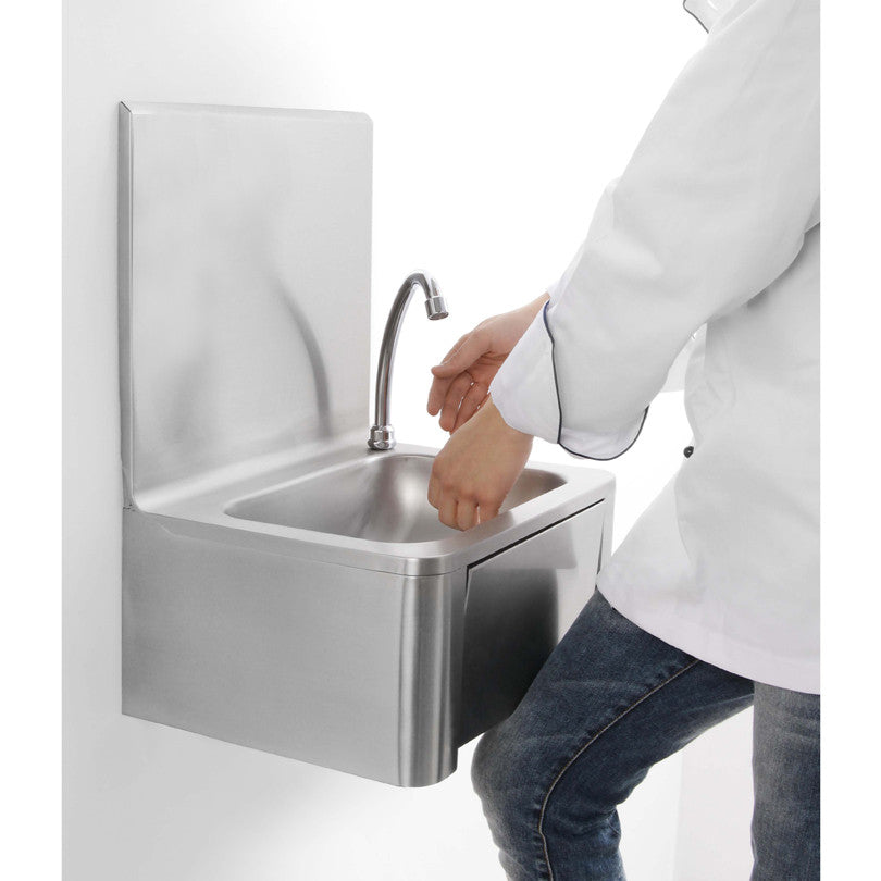Lavabo commande au genou 400x330x570 mm Combisteel - vue 4 - Lave-vaisselle pro CHR - Cuistéo
