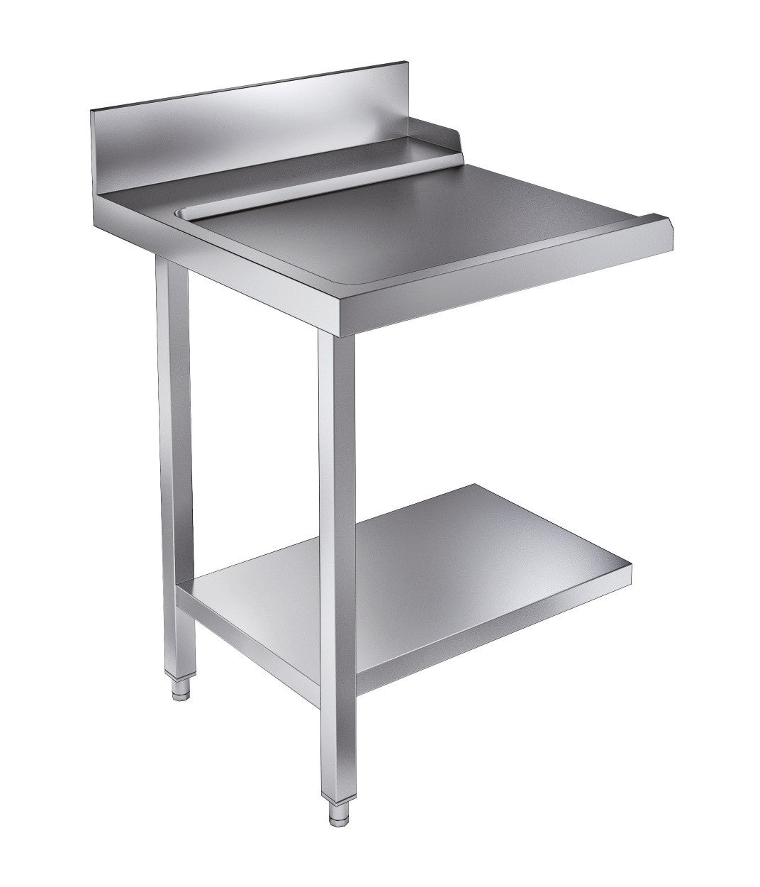 Table d'écoulement étagère 700 à gauche inox 700x750x900 mm Combisteel - vue 2 - Table entrée/sortie pro CHR - Cuistéo