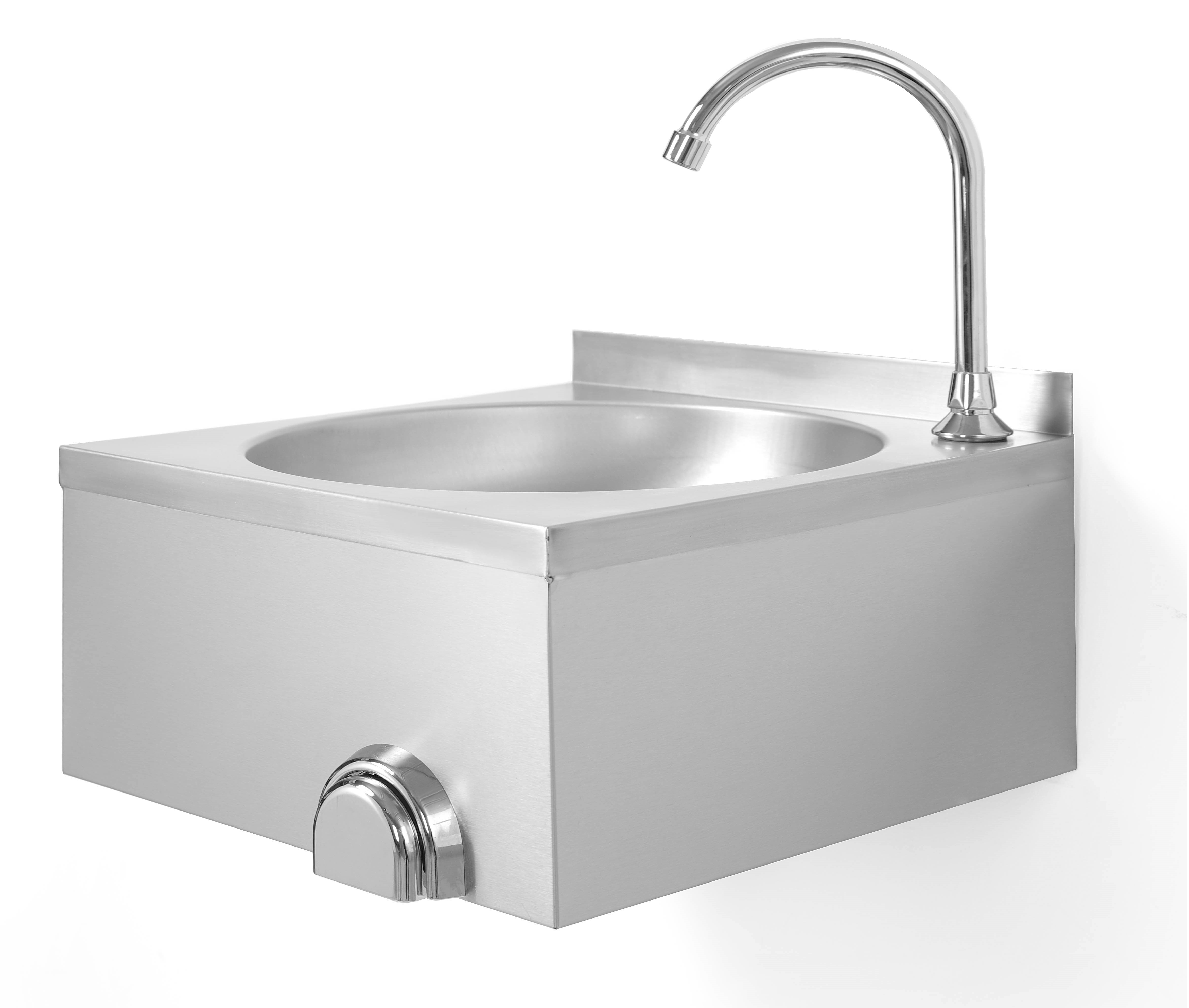 Lave main commande au genou 400x400x240 mm Combisteel - vue 3 - Lave-vaisselle pro CHR - Cuistéo