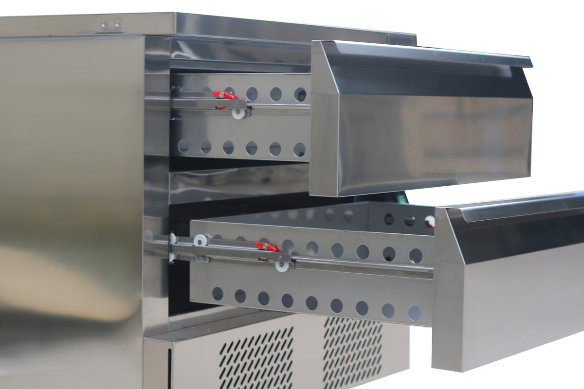 Table réfrigérée/congélateur 2 tiroirs 6x 1/1gn inox 265 L 0.5 kW Combisteel - vue 7 - Soubassement Réfrigéré pro CHR - Cuistéo