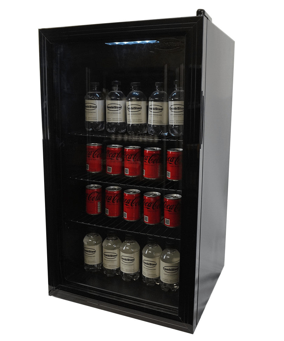 Mini vitrine réfrigérée 80L - +3/+10°C - LED - 4 grilles - Économie d'énergie - Noir 474x440x840 mm 0.085 kW Combisteel - vue 11 - Mini armoire réfrigérée pro CHR - Cuistéo