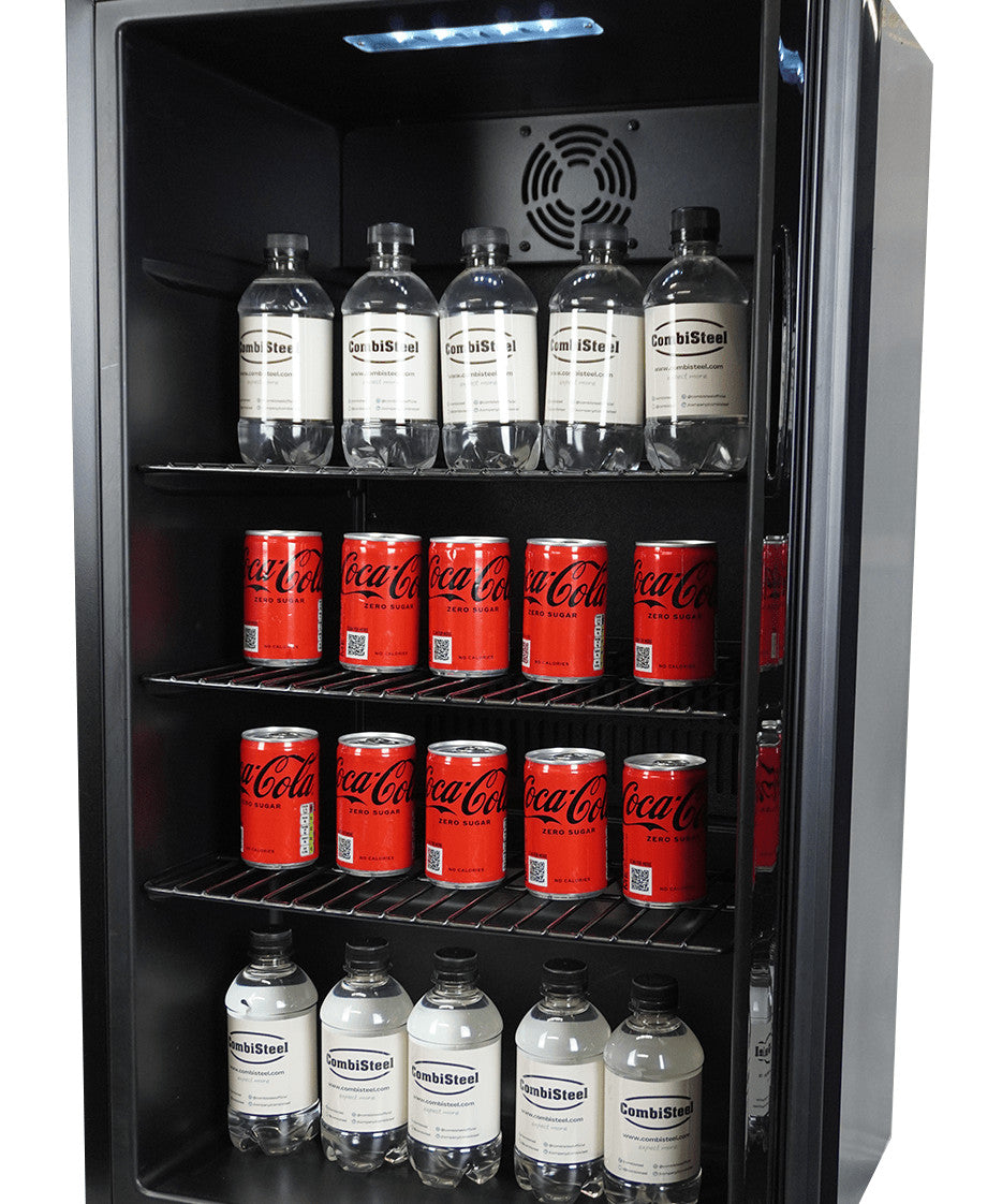 Mini vitrine réfrigérée 80L - +3/+10°C - LED - 4 grilles - Économie d'énergie - Noir 474x440x840 mm 0.085 kW Combisteel - vue 18 - Mini armoire réfrigérée pro CHR - Cuistéo