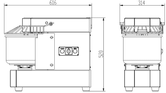Pétrin à spirales 10 litres 315x616x520 mm 0.65 kW Combisteel - vue 4 - Pétrin spirale pro CHR - Cuistéo