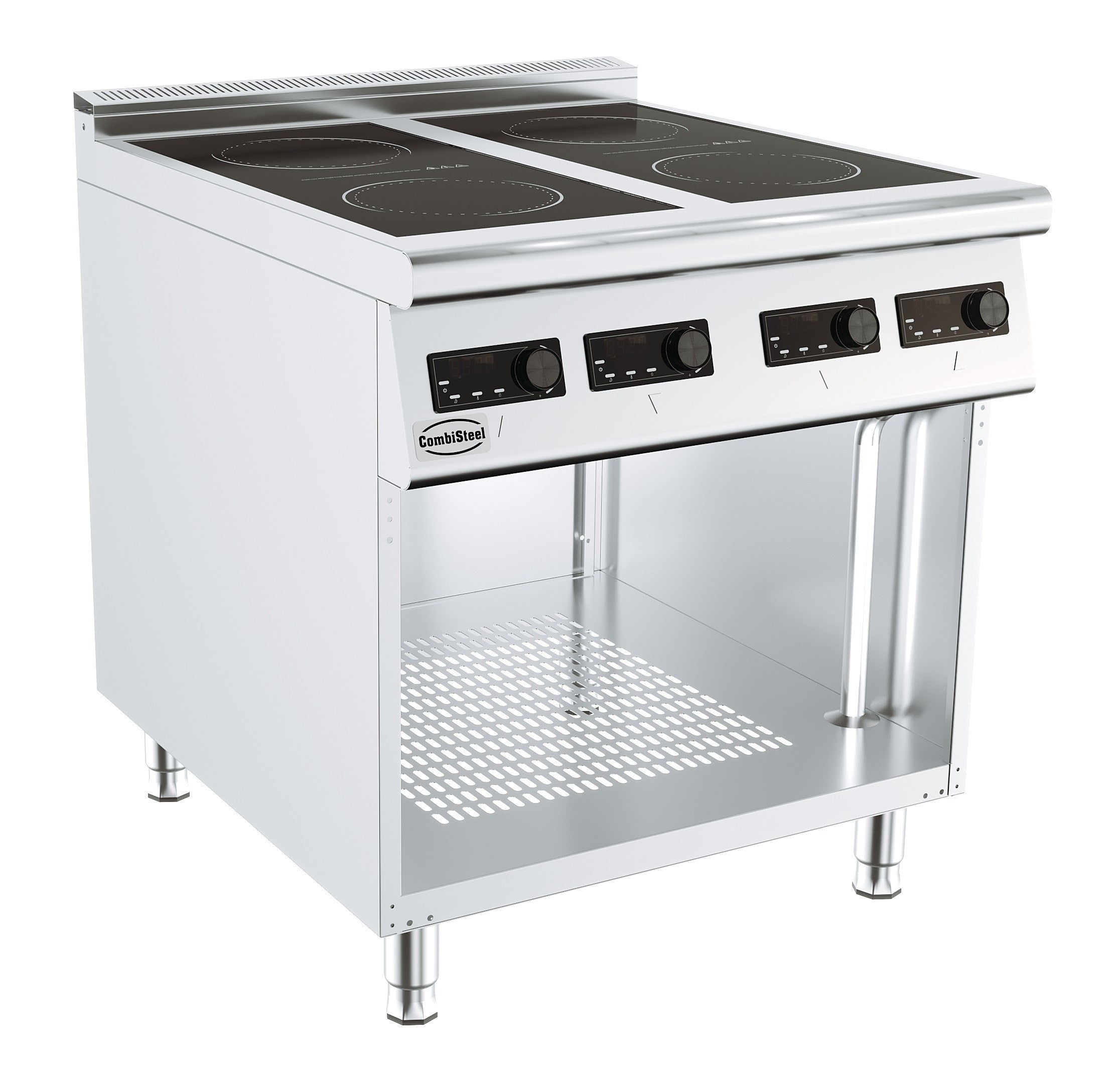 Plaque induction cuisinière électrique 4 plaques 800x900x900 mm 4 L 20 kW Combisteel - vue 2 - Fourneau sur meuble électrique pro CHR - Cuistéo