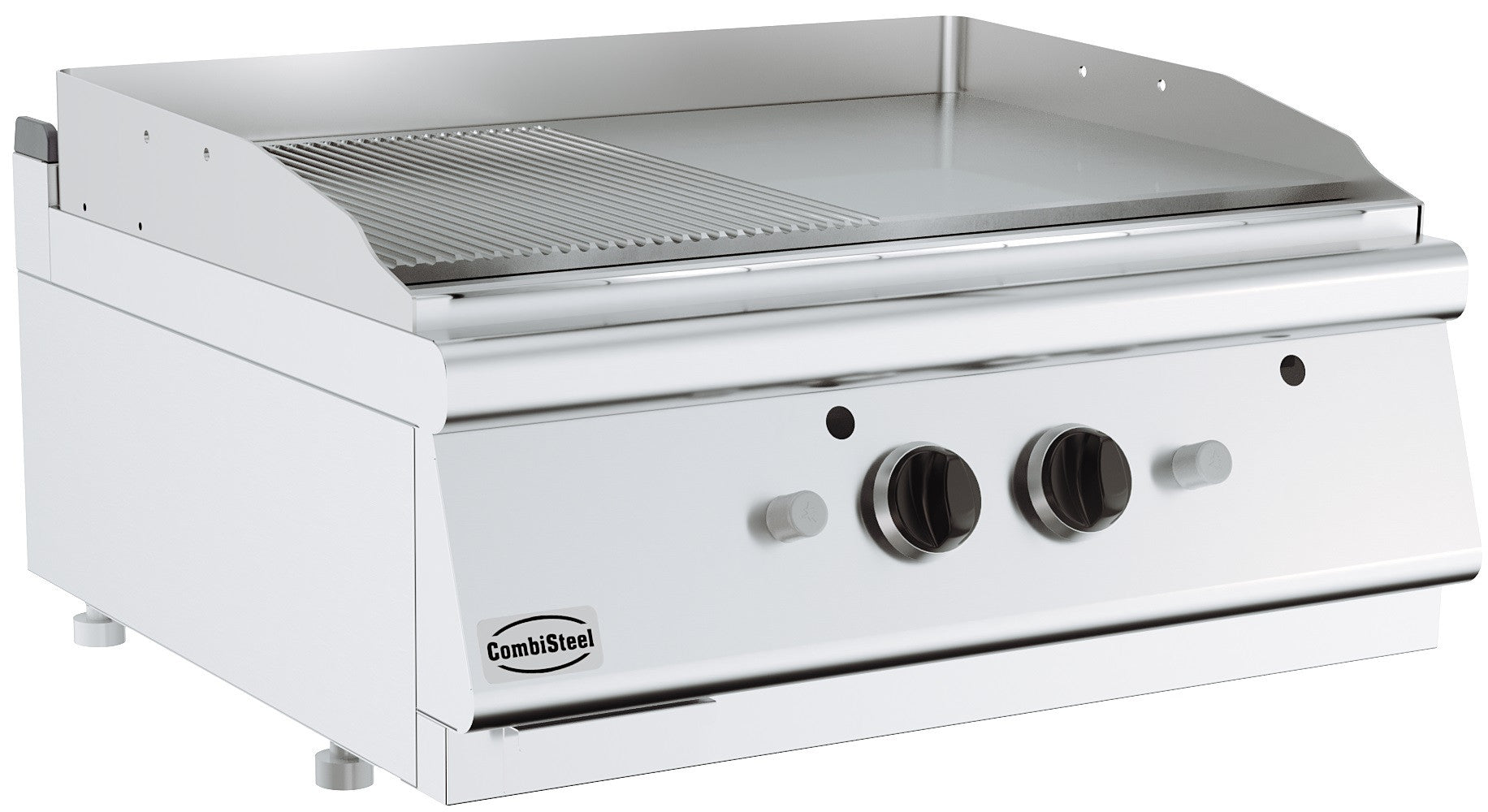 Plancha gaz chrome/rainurées 800x700x300 mm 13 kW Combisteel - vue 2 - Plancha gaz pro CHR - Cuistéo