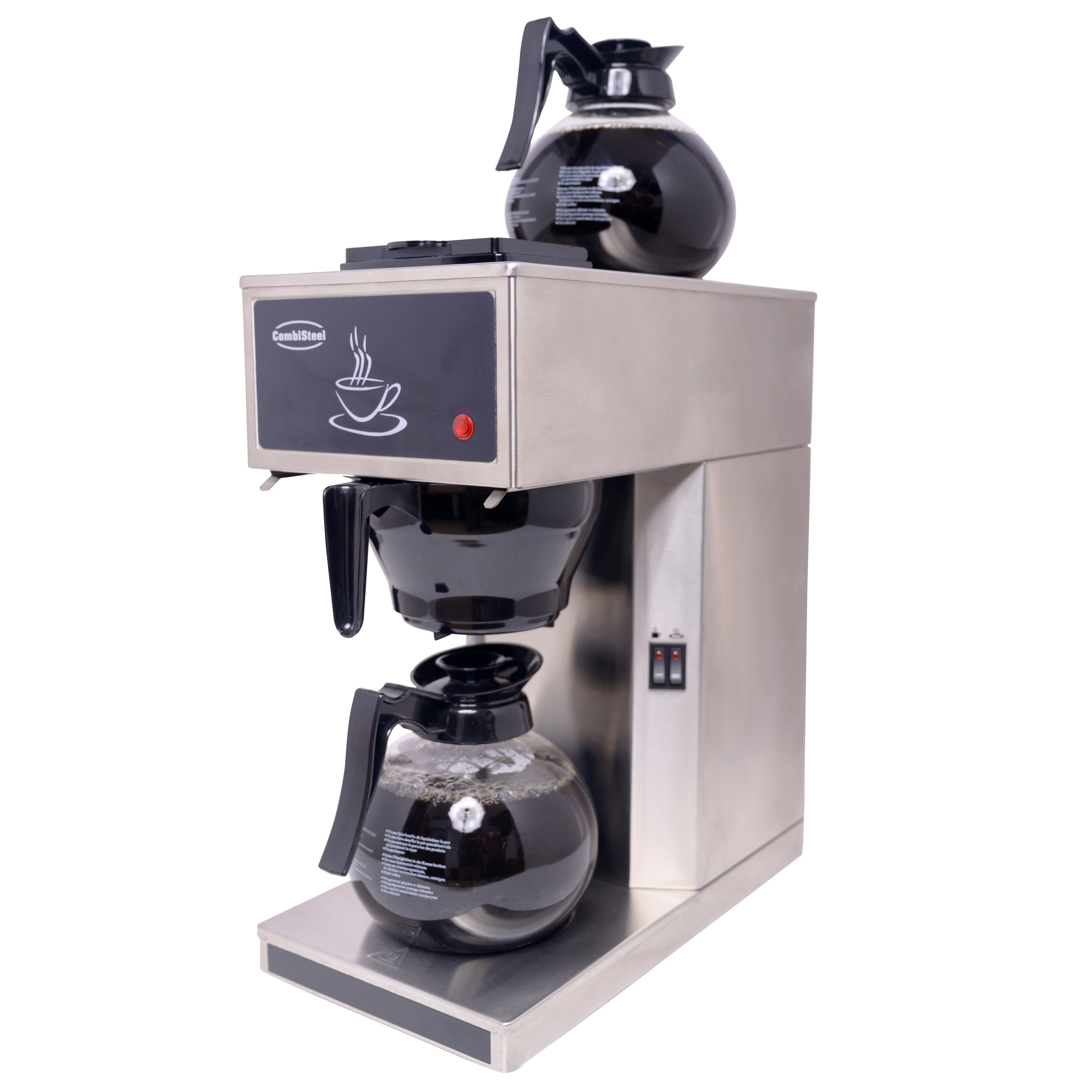 Machine café 2 carafes en verre 1.8 l 205x405x455 mm 2.02 kW Combisteel - vue 3 - Machine à café professionnelle pro CHR - Cuistéo