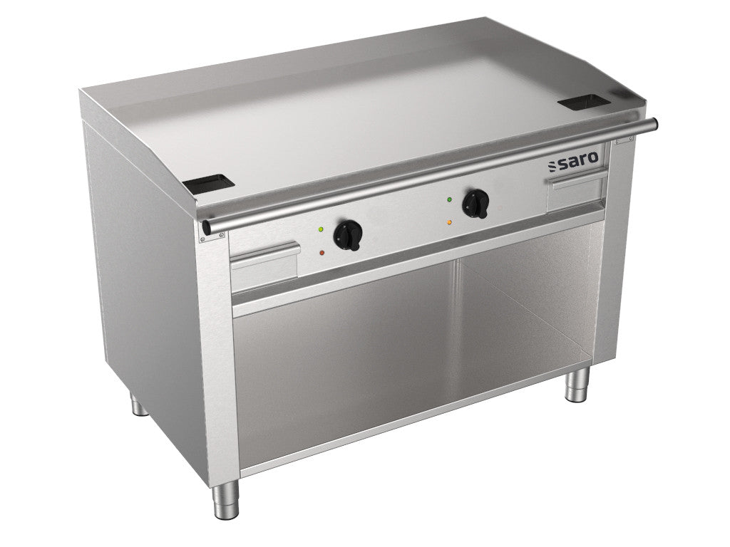 Grill Teppanyaki - Électrique - 2 zones - 10.8 kW - Température 240°C - TED2/120 E Saro - Plancha Teppanyaki professionnel CHR - matériel cuisine pro - Cuistéo