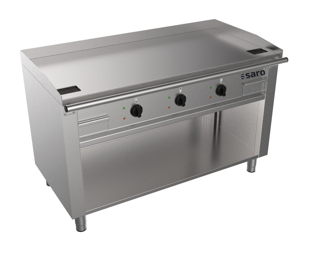 Grill Teppanyaki - Électrique - 3 zones - 16.2 kW - Température 240°C - TED3/140 E Saro - Plancha Teppanyaki professionnel CHR - matériel cuisine pro - Cuistéo