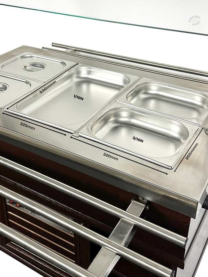 Buffet chaud dim 1200x700x1400 pour 3 x GN 1/1 3 kW Combisteel - vue 18 - Buffet Chaud pro CHR - Cuistéo
