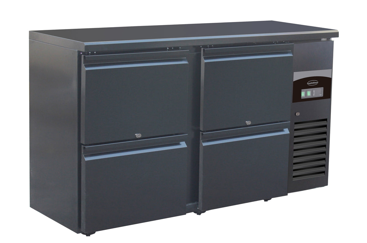 Arrière bar réfrigérée noir 4 tiroirs 1462x513x860 mm 350 L 0.28 kW Combisteel - vue 2 - Arrière-bar réfrigéré pro CHR - Cuistéo