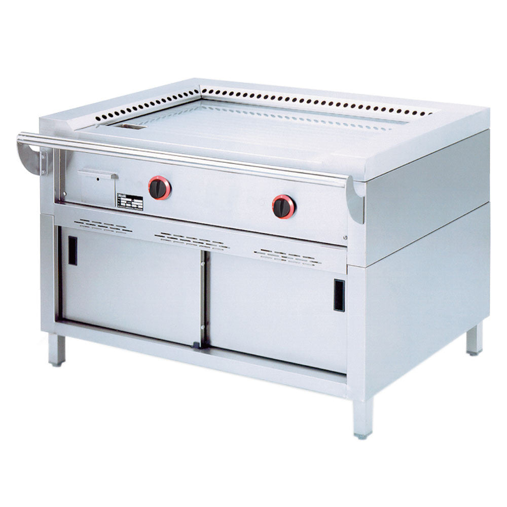 Plaque teppanyaki gaz 2 x 7 kw - armoire - Diamond