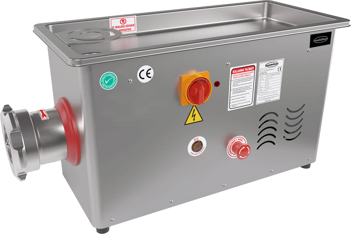 Hachoir à viande 450kg/ h avec tête fixe 400 V - L 390 x P 870 x H 530 mm - Combisteel