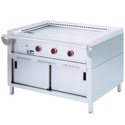 Plaque teppanyaki gaz 3 x 7 kw sur armoire - Diamond