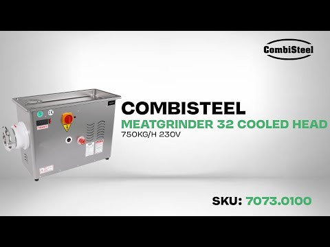 Hachoir à viande 750kg/h 230v tête fixe réfrigérée - L 390 x P 870 x H 570 mm - Combisteel