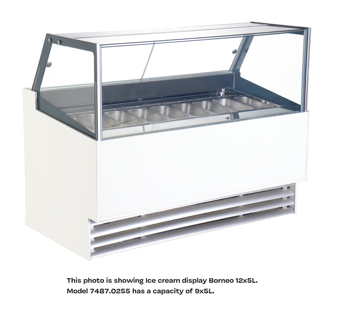 Vitrine à glace Phuket 9x5l - L 1260 x P 880 x H 1300 mm - Combisteel