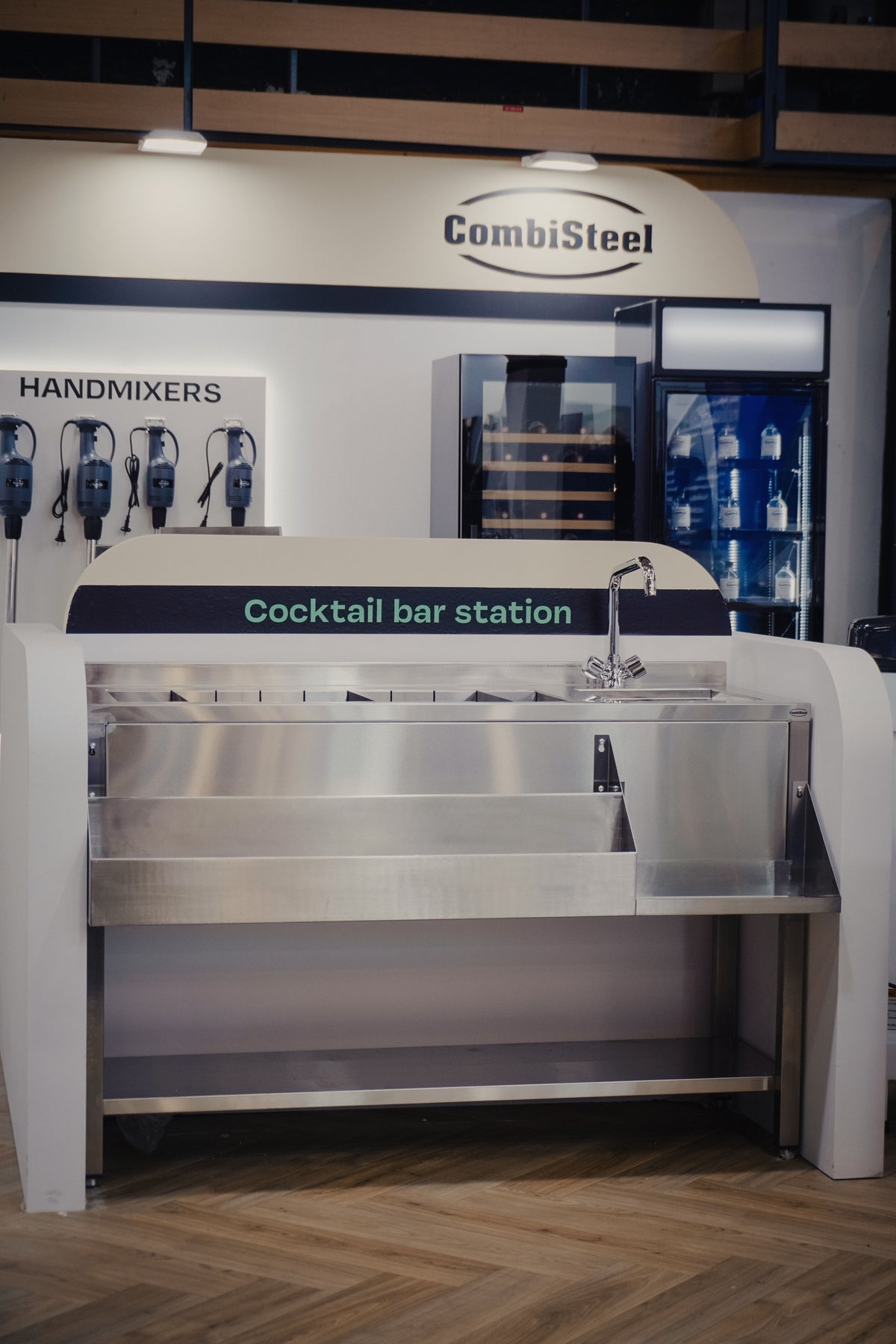 Bar à cocktails en inox avec évier - 1400 mm - Bar comptoir - Combisteel