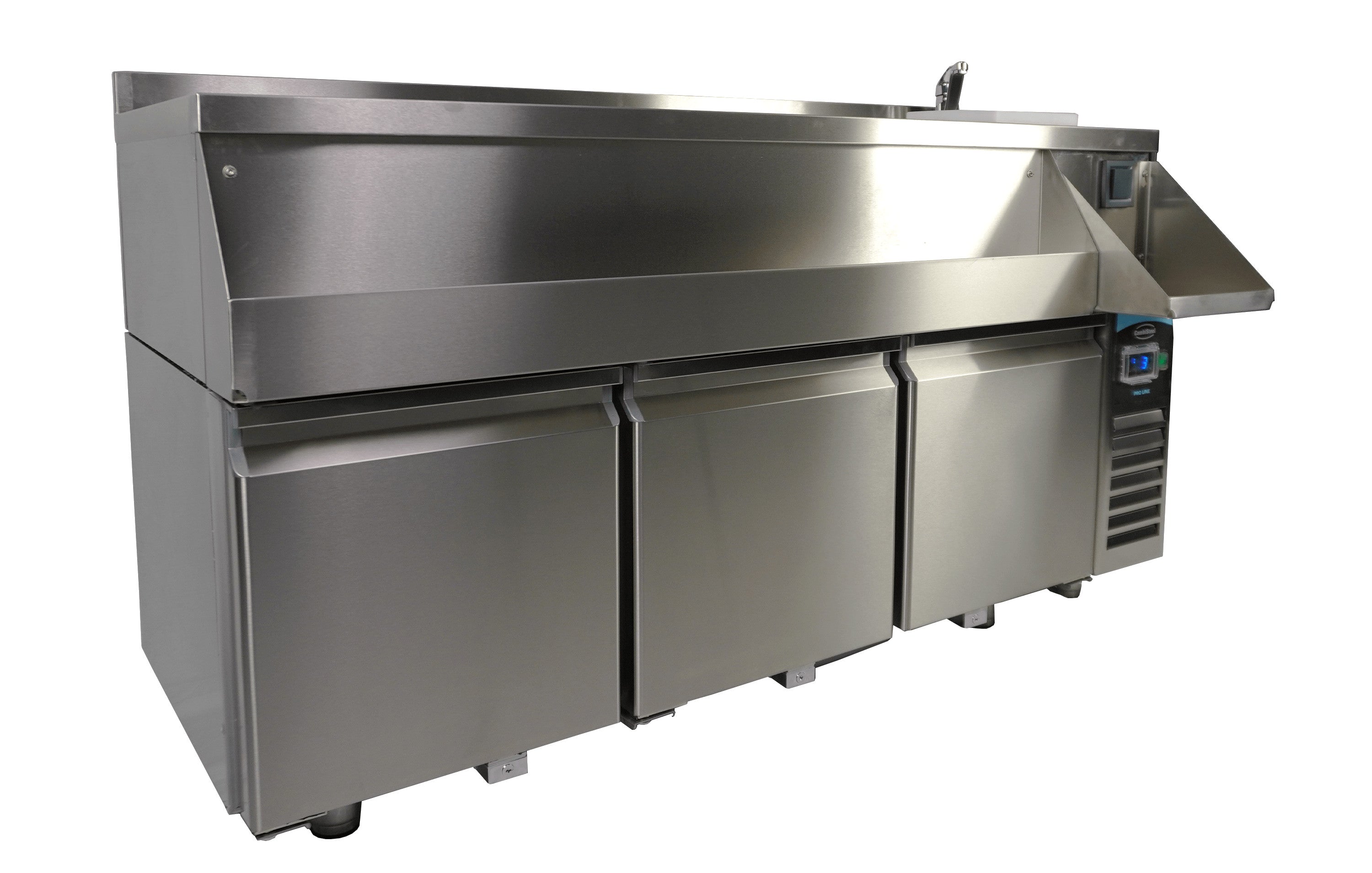 Table réfrigérée 3 portes avec bar à cocktails - Combisteel