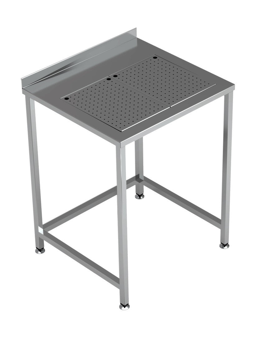 Plan de travail - Egouttoir intégré - 700 x 650 - Combisteel