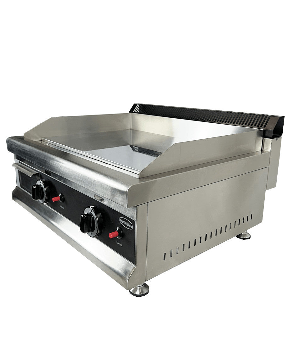 Plancha gaz chromé 2 brûleurs - L 650 x P 575 x H 365 mm - Combisteel
