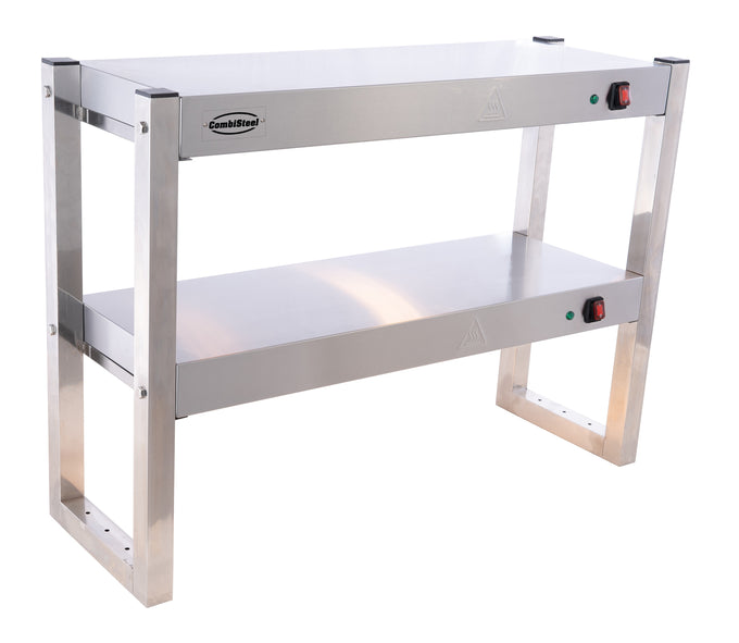 Etagère halogène chauffante 2 niveaux - L 900 x P 300 x H 650 mm - Combisteel