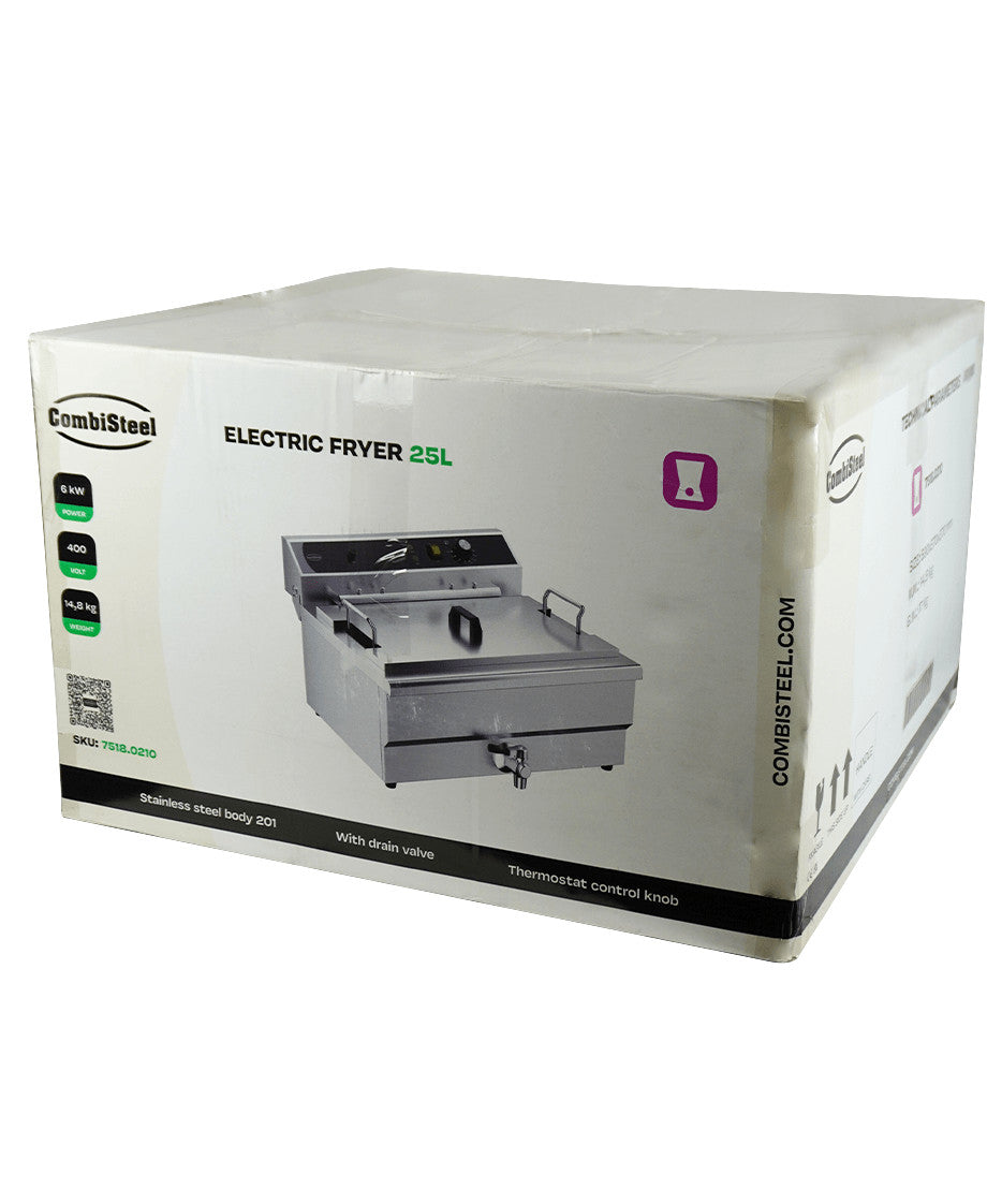 Friteuse électrique de table 25 litres avec robinet de vidange inox 590x570 mm Combisteel - vue 5 - Friteuse pro CHR - Cuistéo