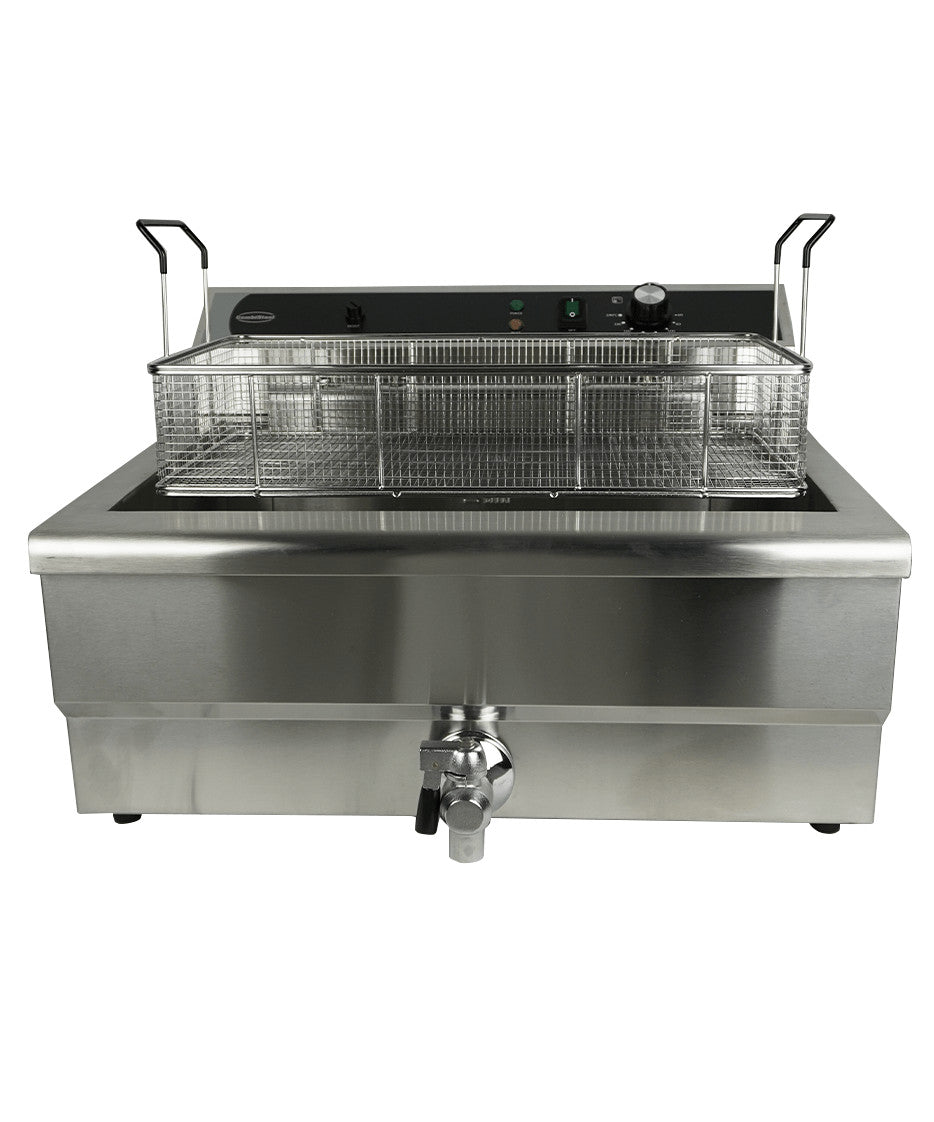 Friteuse électrique de table 25 litres avec robinet de vidange inox 590x570 mm Combisteel - vue 7 - Friteuse pro CHR - Cuistéo