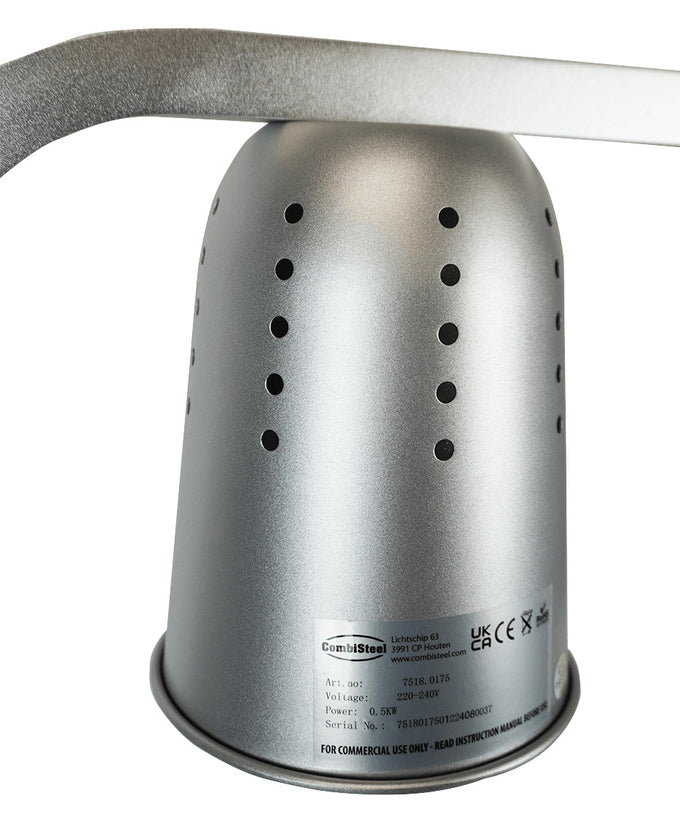 Lampe chauffante argent 0.5 kw Combisteel - vue 7 - Lampe chauffante pro CHR - Cuistéo