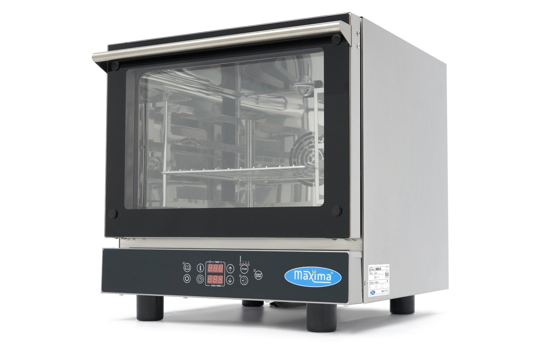 Four à vapeur combiné professionnel 4 x GN 2/3 - Écran digital - Idéal pour cuisines CHR 600x600x580 mm 4 L 3300 W Maxima - Four mixte professionnel CHR - matériel cuisine pro - Cuistéo