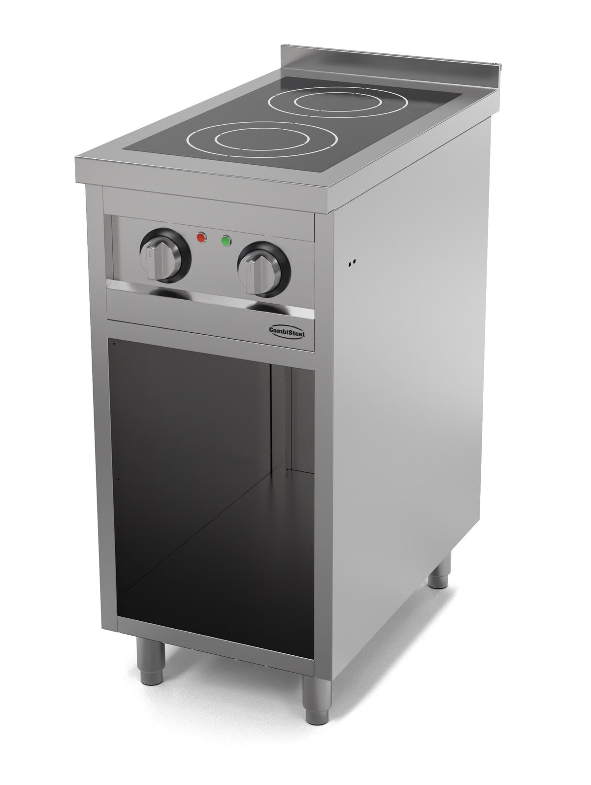 Cuisinière à induction 2 feux sur meuble inox 400x700 mm 7 kW Combisteel - vue 6 - Four mixte pro CHR - Cuistéo