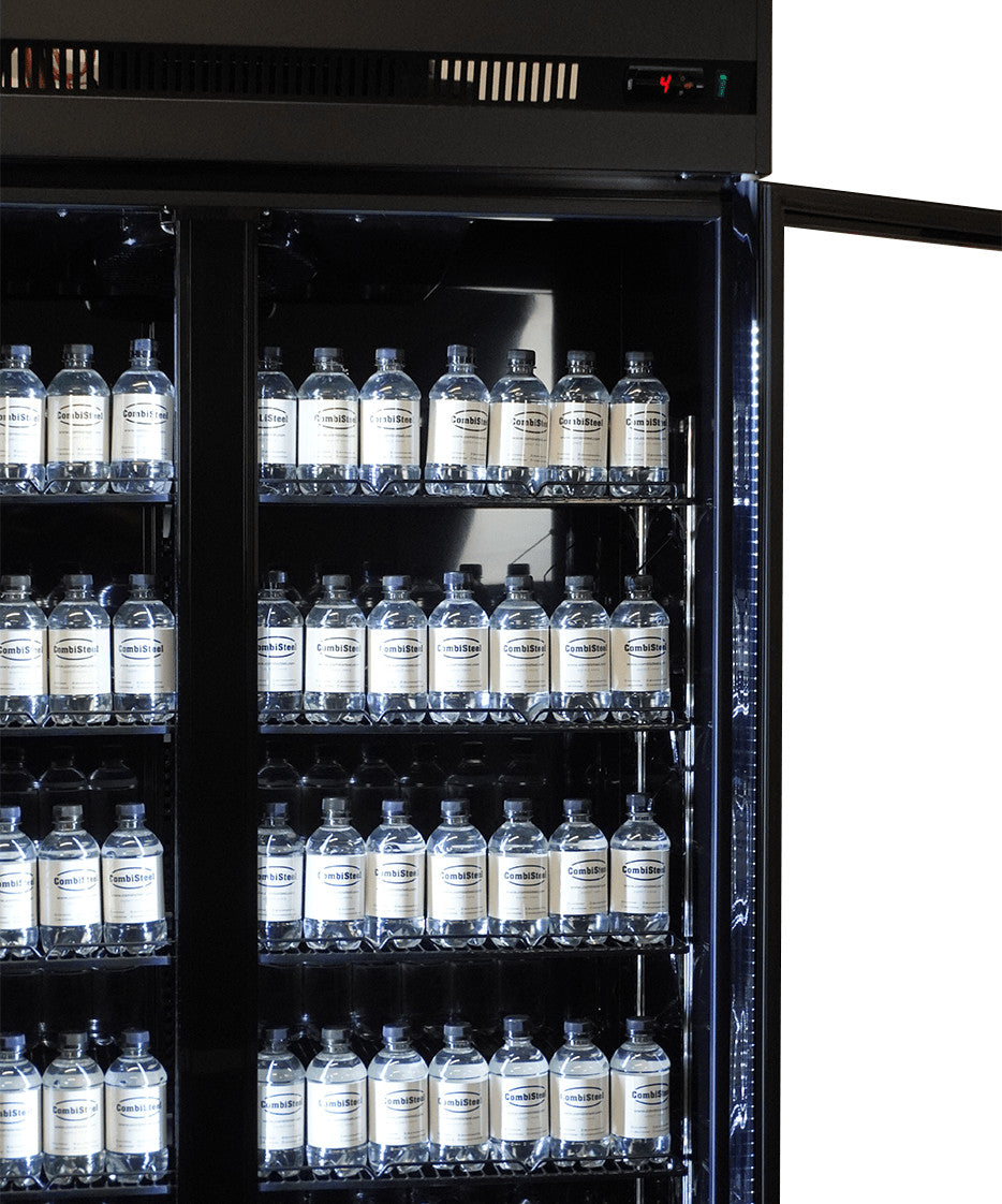 Réfrigérateur 3 portes vitré noir 893 L - Vitrine réfrigérée - Combisteel