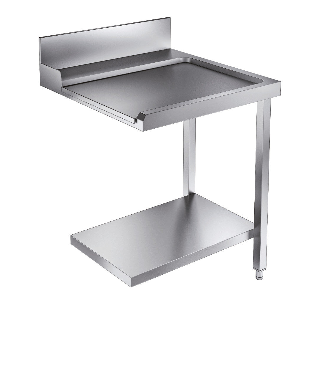 Table de sortie avec étagère 700 droite inox 700x800x900 mm Combisteel - vue 2 - Lave-vaisselle pro CHR - Cuistéo