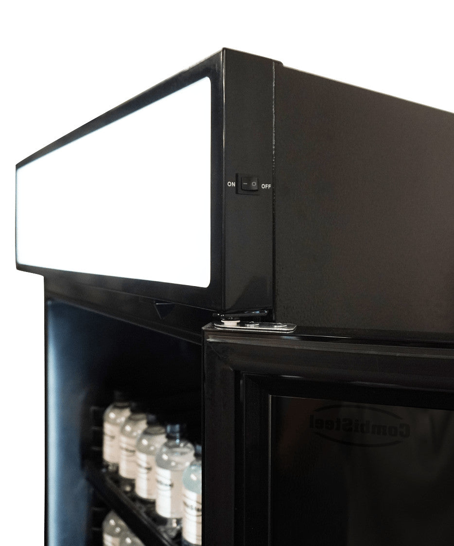 Réfrigérateur SVE 450 BLC 1 porte verre noir avec canopy 400 litres Positif Combisteel - vue 6 - Armoire à boissons pro CHR - Cuistéo