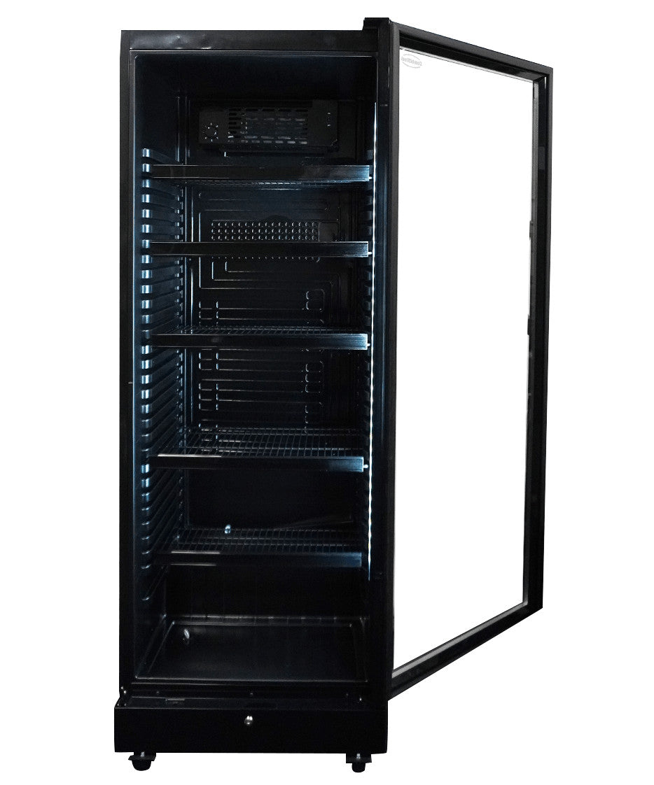 Armoire réfrigérée positive SVE 450 noir 1 porte en verre 400 litres Combisteel - vue 6 - Frigo professionnel vitré pro CHR - Cuistéo