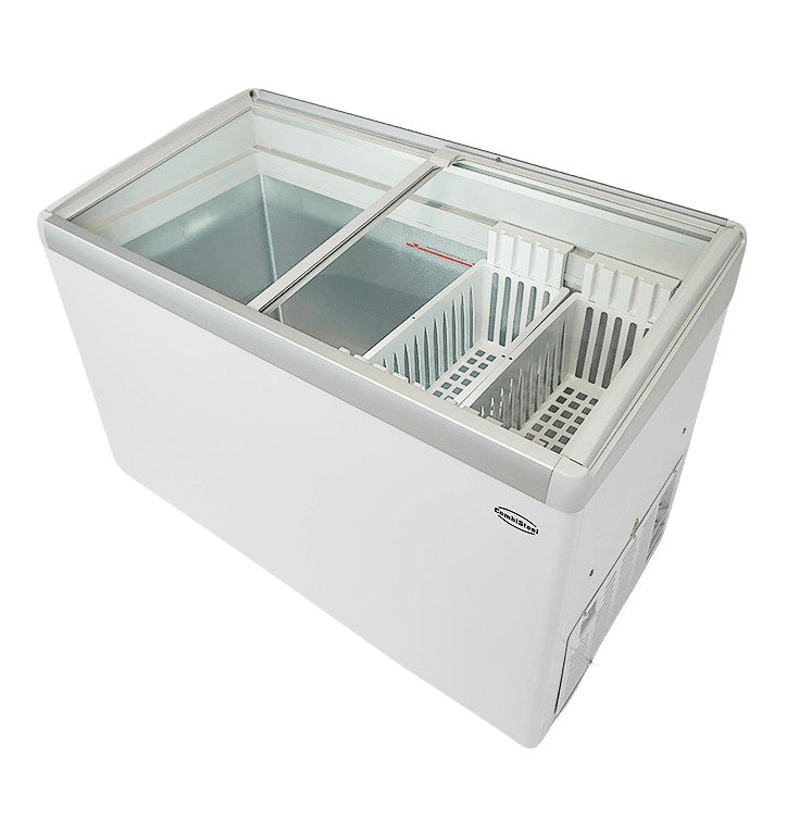 Congélateur bahut couvercle en verre lotte Blanc 1234mm 396 l Combisteel - vue 7 - Congélateur Vitré pro CHR - Cuistéo